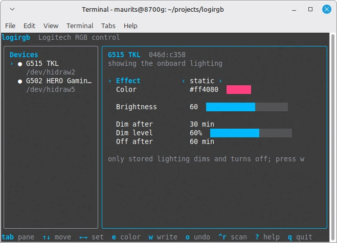 logirgb screenshot